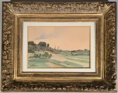 Paysage by Auguste Allongé, Aquarelle, sold Mar 2026