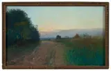 Paysage au coucher du soleil by Pierre Jacques Pelletier, Pastel, sold Mar 2026