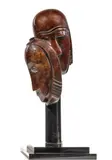Sculpture deux visages by Jean Lambert-Rucki, Bronze à la cire perdue, fonte Valsuani, sold Nov 2021