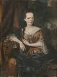Portrait de femme sur un fond de paysage by Nicolas van Ravesteyn, Toile (restaurations anciennes, griffures, petits manques), sold Jul 2000