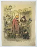 Dessin humoristique : Le vote des femmes by Francisque Poulbot, Encre et pastel sur papier, sold Apr 2024