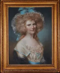 Portrait de femme en buste by John Russell, 1789, Pastel, sold Mar 2024