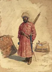 Pjiguite à Boukhara, 1886-1887 by Albert Pépin, Aquarelle signée, sold Apr 2024