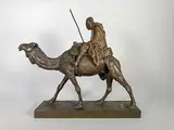 Le méhariste by Paul Lazerges, Epreuve en bronze à patine brun nuancé, sold Apr 2024