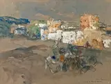Environs de Tlemcen (Algérie) by Henri Emilien Rousseau, Aquarelle signée et située en bas à droite, sold Apr 2024