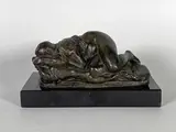 Nu endormi by Jean-Baptiste Carpeaux, Epreuve en bronze à patine brun nuancé, sold Feb 2024
