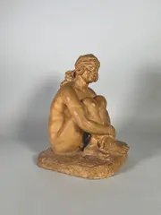 Jeune Algérienne by Léon Fourquet, 1925, Terre cuite patinée, sold Oct 2023