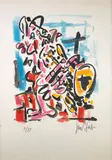 Joueur de saxophone by Gen Paul, Lithographie signée en bas à gauche et justifiée, sold May 2023