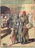 Souscrire c’est hâter son retour et la victoire". Imprimerie Devambez, Compagnie Algérienne by Lucien Jonas, 1916, Affiche (déchirures), sold Apr 2023