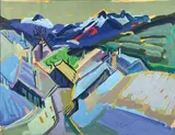 Les Alpes by Pierre Ambrogiani, Gouache signée en bas à droite, sold Apr 2023