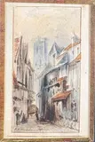 Ruelle animée by Eugène Ciceri, Aquarelle signée en bas à gauche, sold Apr 2026