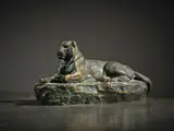 Panthère de l'inde by Antoine-Louis Barye, Bronze a patine noir nuancée d'or, sold Apr 2026