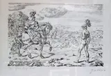 Cavalier et homme casqué by Giorgio de Chirico, Lithographie en noir avec envoi, sold Nov 2017