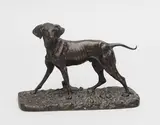 Chien braque allemand by Pierre-Jules Mêne, Épreuve en bronze, fonte d'édition à patine brun nuancé, sold Jun 2017