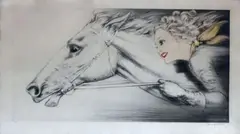 Vitesse by Louis Icart, Lithographie en couleur signée en bas à droite et numérotée, sold Nov 2016