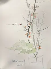 Cerisier du Japon by Dang Lebadang, Aquarelle, sold Jul 2026