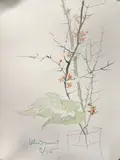 Cerisier du Japon by Dang Lebadang, Aquarelle, sold Jul 2026