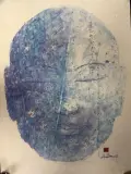 Visage de Bouddha bleu by Dang Lebadang, Lithographie, sold Jul 2026
