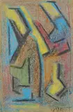 Composition géométrique by Serge Benoit, 2007, Pastel sur papier, sold Jun 2026
