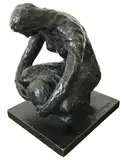 Nu accroupi, 1970-1975 by Daria Gamsaragan, Bronze à cire perdue, sold Jun 2026