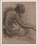 Étude d'une femme nue de dos, mise au carreaux by Henri Lebasque, Mine de plomb, fusain et pastel sur papier, sold Jun 2026