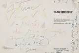 Sans titre by Jean Tinguely, Crayon de couleur sur carton d'invitation édité pour l'exposition Tinguely à la Galerie Be, sold Jun 2026
