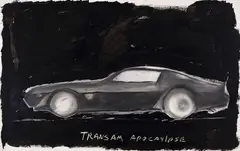 Trans Am Apocalypse by John Scott, 2016, mixed media on paper, sold May 2025