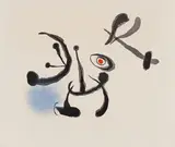 La siesta by Joan Miró, aquatint on paper, sold Apr 2025