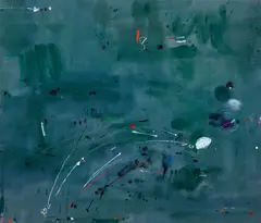 Soldier's Moon by Kikuo Saito, oil on canvas, sold Apr 2025