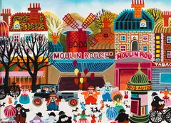 Parisian Scene by Hiro Yamagata, 1974, acrylic on canvas, sold Apr 2025