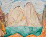 Mountain Fantasia by Bess Larkin Housser Harris, oil on canvas, sold Apr 2025