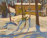 Yellow House, Ripon by A. Y. Jackson, 1950, oil on board, sold Apr 2025