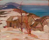 St. Simeon by A. Y. Jackson, oil on board, sold Apr 2025