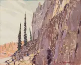 Land of Radium by Frank Hans Johnston, 1924, tempera on paper, sold Apr 2025