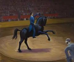 Écuyère de Cirque by John Goodwin Lyman, oil on canvas, sold Mar 2025