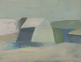 House of the Hermits by Toni Onley, oil on board, sold Mar 2025