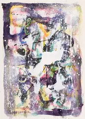 Abstraction? by Léon Bellefleur, 1981, mixed media on paper, sold Mar 2025