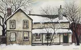 Stucco House in Woodbridge by John Kasyn, 1977, watercolour on paper, sold Mar 2025