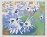 Cineraria by Walter J. Phillips, colour woodcut on Goyu paper, sold Mar 2025