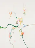 Delicate China by Alex Janvier, gouache on paper, sold Feb 2025