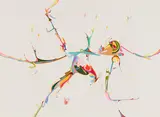 Simple Life by Alex Janvier, gouache on paper, sold Feb 2025