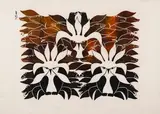 Composition by Kenojuak Ashevak, stonecut on paper, sold Feb 2025