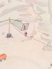 New Reality by Shuvinai Ashoona, coloured pencil and ink on paper, sold Feb 2025