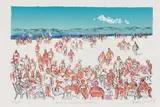 British Columbia Beach by Molly Joan Lamb Bobak, lithograph on paper, sold Feb 2025