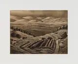 Landscape in Varied Colours IV by Ross Penhall, 2015, etching on paper, sold Feb 2025