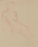 Nude by Lionel LeMoine FitzGerald, conte on paper, sold Feb 2025