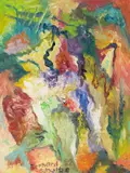 Sommer-Figurine by Bernard Schultze, 1992, Öl auf Leinwand, sold Jun 2016
