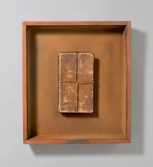 Atkok Curses Flüche - Meine Gedichte verschnürt by László Lakner, 1970, Objektkasten mit verschnürtem Buch, sold Jun 2016