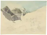 Ansicht von Heiligenblut am Großglockner (Studie) by Deutsch, um 1830, Aquarell und Bleistift auf Bütten, sold May 2018