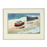 Low Tide Boats by Edwin Voorhees, Watercolor on paper, sold Aug 2026